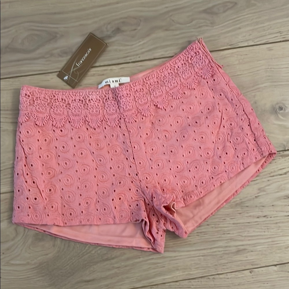 Francesca’s Miami crochet lace shorts